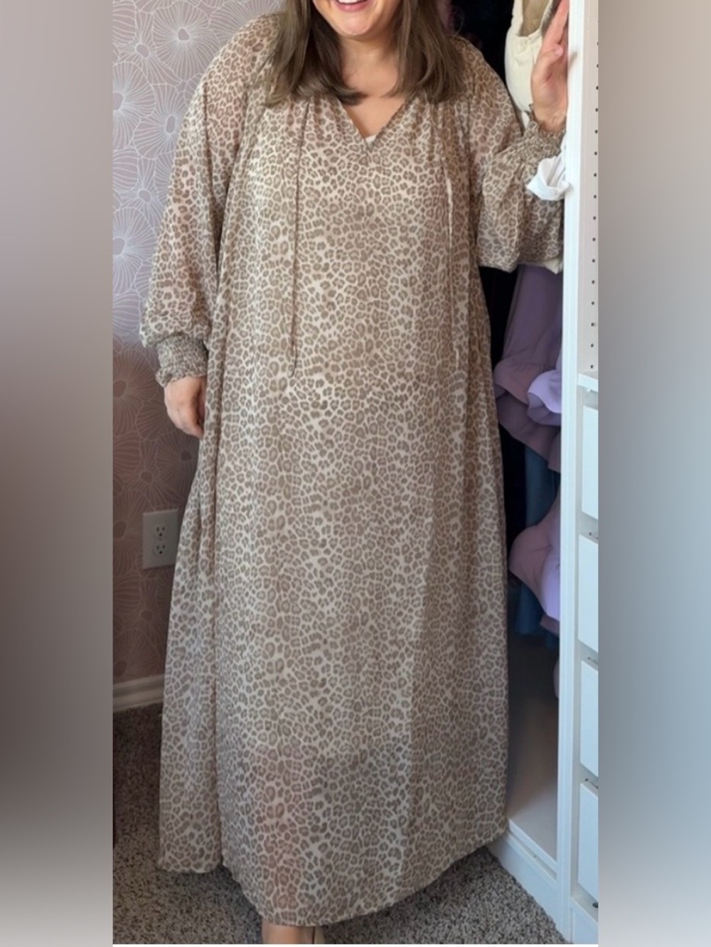 Torrid Leopard Chiffon Print Dress with cami Maxi Dress     SIZE 2X   **NWT**